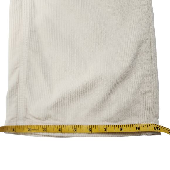BDG Womens High & Wide Corduroy Pant Size 28 Ivory Ankle Length Cotton High Rise - Picture 15 of 15